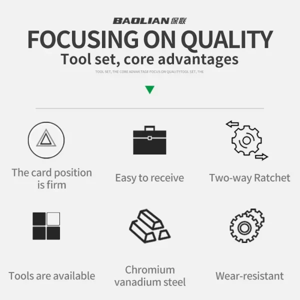 53Pcs Professional AUTO Repair Kits S2 Bits 1/4 Ratchet Wrench Set Maintenance Toolbox - Image 6